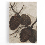 Abstract Grunge Painting - Pinecone Canvas for Rustic Modern Decor