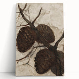 Abstract Grunge Painting - Pinecone Canvas for Rustic Modern Decor