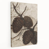 Abstract Grunge Painting - Pinecone Canvas for Rustic Modern Decor