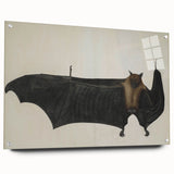 Urban Grunge Bat Illustration - Vintage Grunge Canvas Print Art