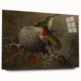 Vintage Grunge Hummingbirds - Urban Distressed Canvas Print Art