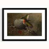Vintage Grunge Hummingbirds - Urban Distressed Canvas Print Art