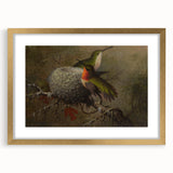 Vintage Grunge Hummingbirds - Urban Distressed Canvas Print Art