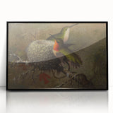 Vintage Grunge Hummingbirds - Urban Distressed Canvas Print Art