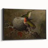 Vintage Grunge Hummingbirds - Urban Distressed Canvas Print Art