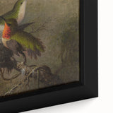 Vintage Grunge Hummingbirds - Urban Distressed Canvas Print Art