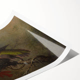 Vintage Grunge Hummingbirds - Urban Distressed Canvas Print Art