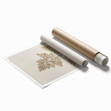 Grunge Wall Art | Vintage Grunge Leaf Canvas Print | Distressed Art