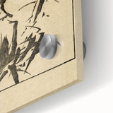 Minimalist Bird Grunge Art - Abstract Black and White Canvas Print