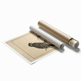 Minimalist Bird Grunge Art - Abstract Black and White Canvas Print