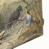 Grunge Wall Art - Unique Swan and Crow Scene for Edgy Home Decor