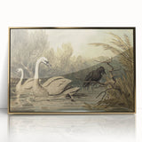 Grunge Wall Art - Unique Swan and Crow Scene for Edgy Home Decor