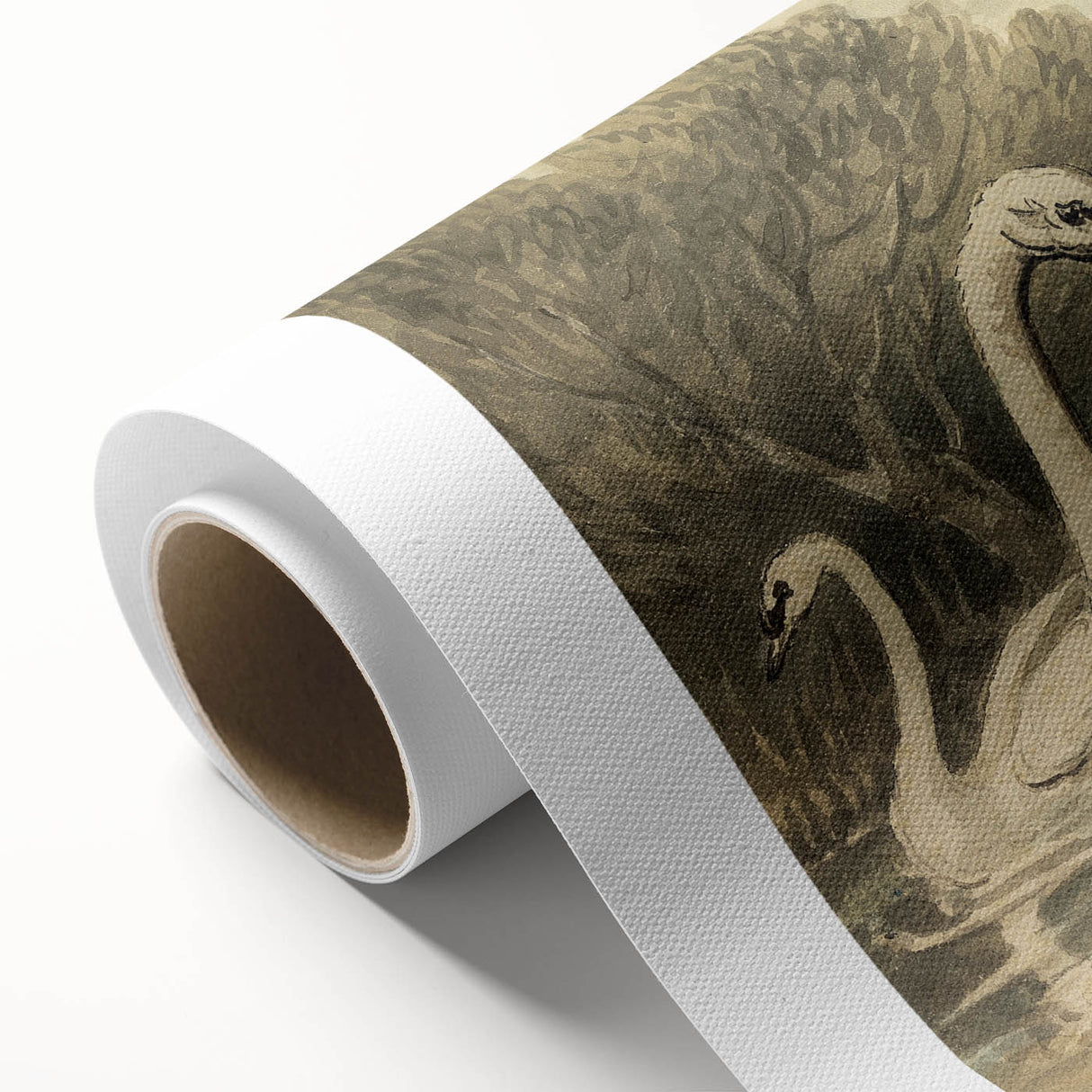Grunge Wall Art - Unique Swan and Crow Scene for Edgy Home Decor