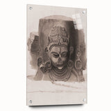 Grunge Wall Art - Vintage Sculpture Grunge Canvas Print - Distressed Art