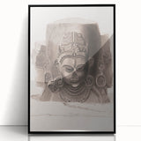 Grunge Wall Art - Vintage Sculpture Grunge Canvas Print - Distressed Art