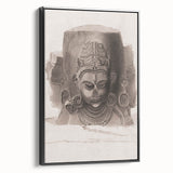 Grunge Wall Art - Vintage Sculpture Grunge Canvas Print - Distressed Art