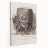 Grunge Wall Art - Vintage Sculpture Grunge Canvas Print - Distressed Art