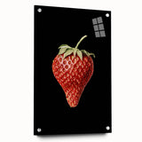 Grunge Canvas Print - Dark Strawberry Art - Vintage Grunge Aesthetic