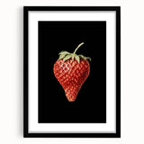 Grunge Canvas Print - Dark Strawberry Art - Vintage Grunge Aesthetic