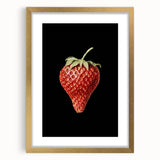 Grunge Canvas Print - Dark Strawberry Art - Vintage Grunge Aesthetic