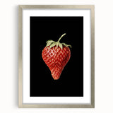 Grunge Canvas Print - Dark Strawberry Art - Vintage Grunge Aesthetic