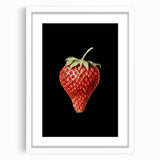 Grunge Canvas Print - Dark Strawberry Art - Vintage Grunge Aesthetic