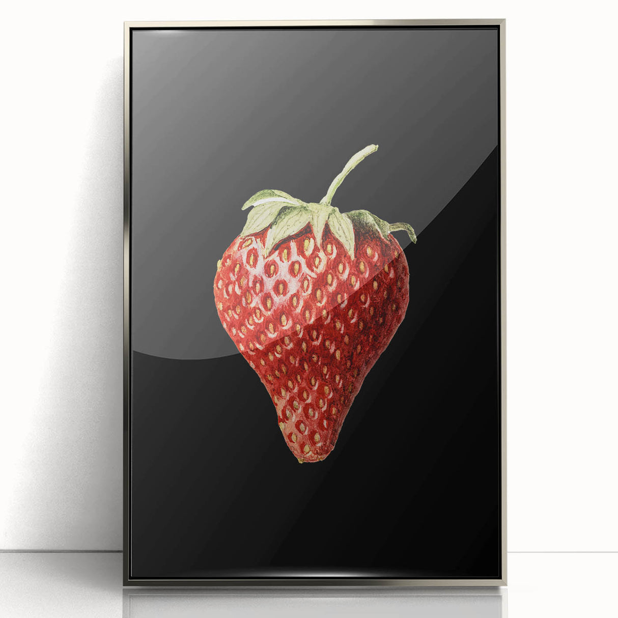 Grunge Canvas Print - Dark Strawberry Art - Vintage Grunge Aesthetic
