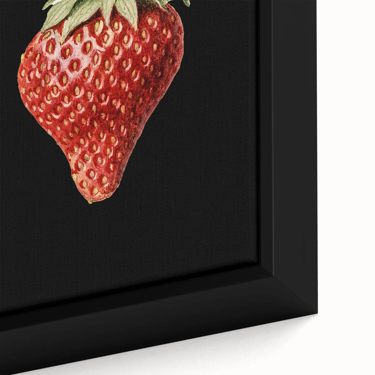 Grunge Canvas Print - Dark Strawberry Art - Vintage Grunge Aesthetic