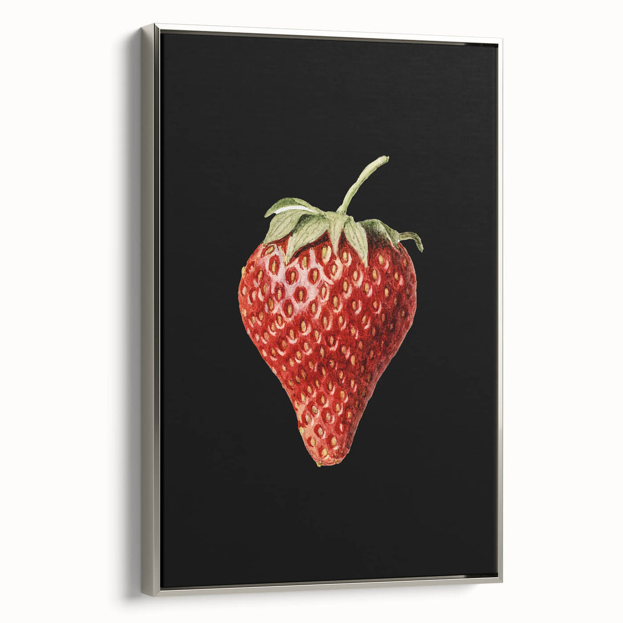 Grunge Canvas Print - Dark Strawberry Art - Vintage Grunge Aesthetic