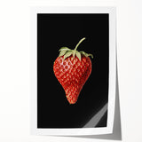 Grunge Canvas Print - Dark Strawberry Art - Vintage Grunge Aesthetic