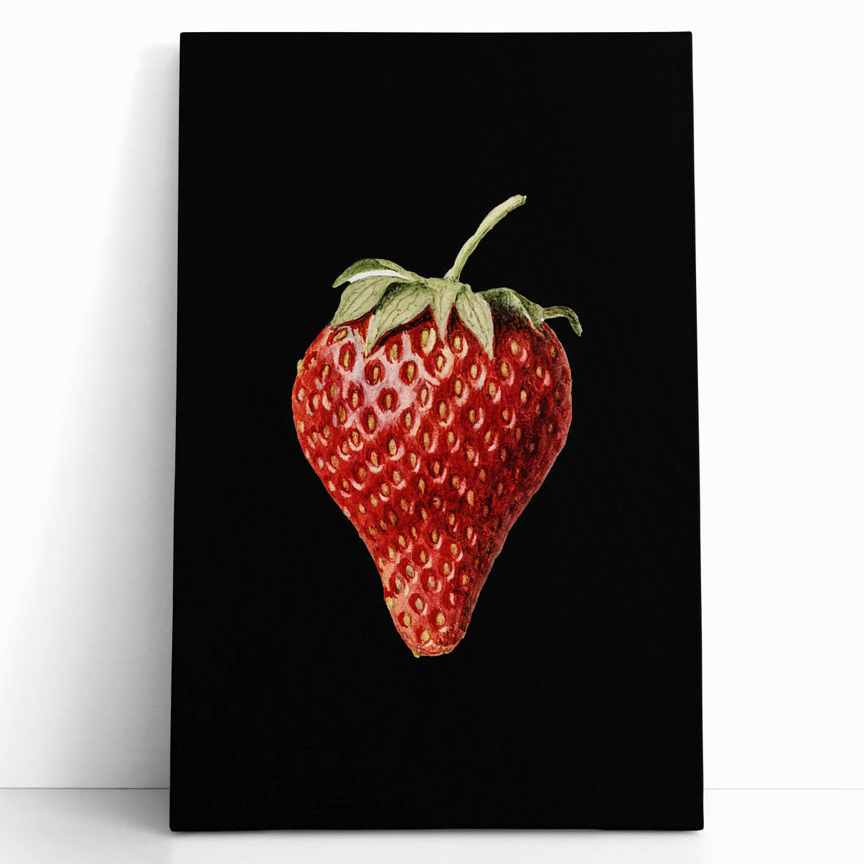 Grunge Canvas Print - Dark Strawberry Art - Vintage Grunge Aesthetic