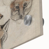 Grunge Fox Sketches - Vintage Grunge Aesthetic Canvas Print Art