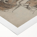 Grunge Fox Sketches - Vintage Grunge Aesthetic Canvas Print Art