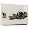 Grunge Snake and Butterfly - Vintage Grunge Aesthetic Canvas Print