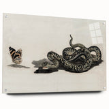 Grunge Snake and Butterfly - Vintage Grunge Aesthetic Canvas Print