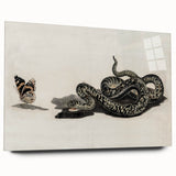 Grunge Snake and Butterfly - Vintage Grunge Aesthetic Canvas Print