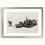 Grunge Snake and Butterfly - Vintage Grunge Aesthetic Canvas Print