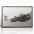 Grunge Snake and Butterfly - Vintage Grunge Aesthetic Canvas Print