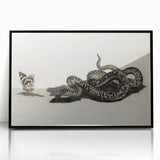 Grunge Snake and Butterfly - Vintage Grunge Aesthetic Canvas Print