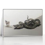 Grunge Snake and Butterfly - Vintage Grunge Aesthetic Canvas Print