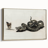 Grunge Snake and Butterfly - Vintage Grunge Aesthetic Canvas Print
