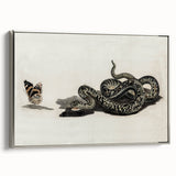 Grunge Snake and Butterfly - Vintage Grunge Aesthetic Canvas Print