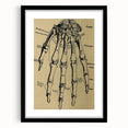 Grunge Wall Art - Vintage Anatomical Hand Illustration - Grunge Aesthetic Art