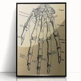 Grunge Wall Art - Vintage Anatomical Hand Illustration - Grunge Aesthetic Art