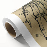 Grunge Wall Art - Vintage Anatomical Hand Illustration - Grunge Aesthetic Art