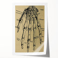 Grunge Wall Art - Vintage Anatomical Hand Illustration - Grunge Aesthetic Art