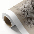 Vintage Floral Grunge Art - Distressed Black and White Canvas Print