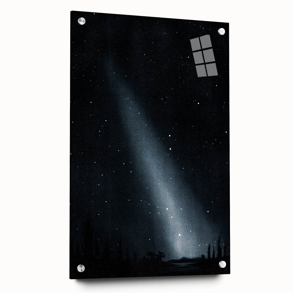 Grunge Wall Art - Starry Night Sky Print - Abstract Grunge Canvas Decor