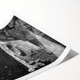 Grunge Wall Art - Cosmic Lunar Landscape Print - Space Grunge Decor