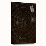 Grunge Solar System Art - Abstract Grunge Canvas Print for Urban Decor